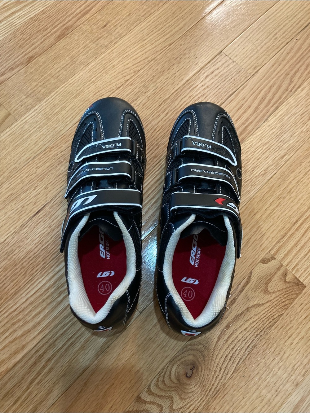 Louis Garneau Women’s Black Cycling Shoes with Red Insole
